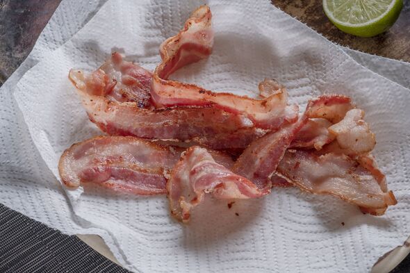 Cooked Bacon on Paper Towel