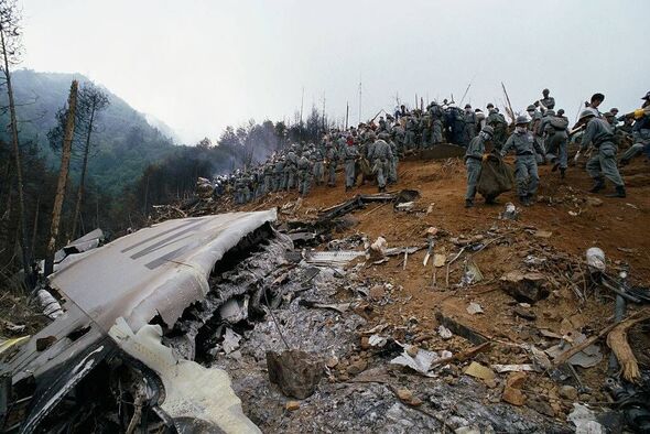 The Japan Airlines (JAL) Flight 123 crash site.