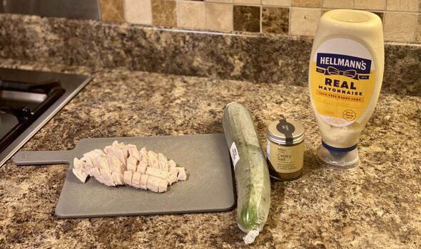 Ingredients for chicken salad