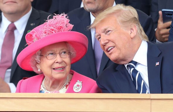 donald trump and queen