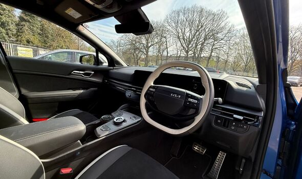 The interior of the Kia