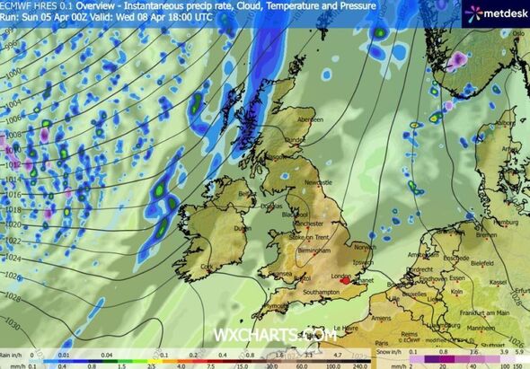 Wednesday rain prediction
