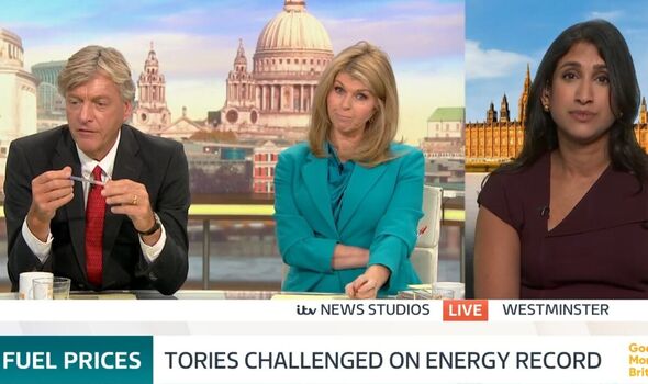 The broadcaster grilled the Tory MP on their plans to drill in the North Sea