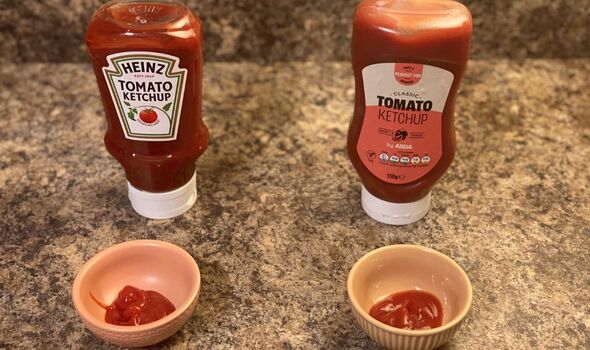 Heinz and Asda ketchup