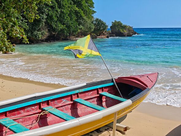 View at the beach of Boston Bay in Jamaica