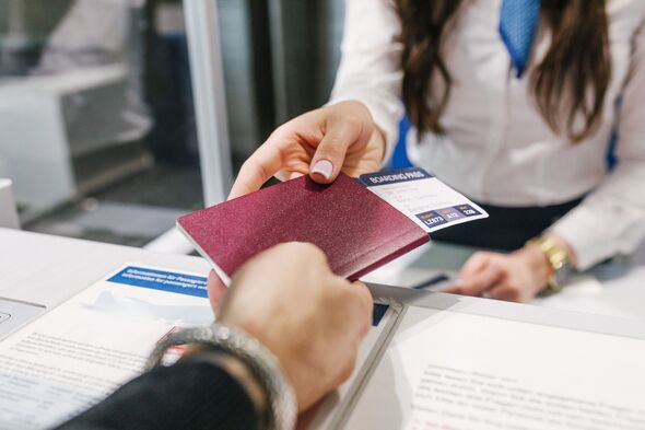 A Man Checks In For His Flight