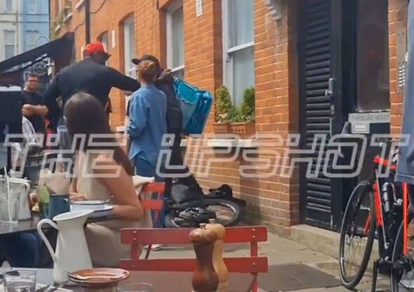 Derek Chisora hitting a Deliveroo driver