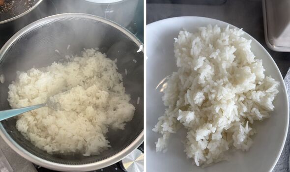 Fluffy cooked rice