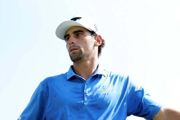 Joaquin Niemann looks on in an LIV Golf tournament