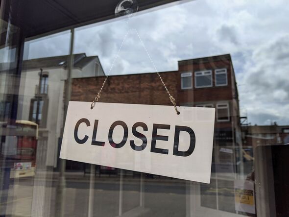 A closed sign hanging in a shop window during Coronavirus lockdown