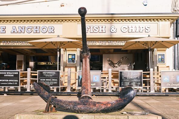 Horizontal shot of the famous anchor