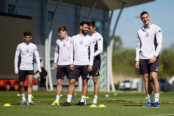 Man Utd players training