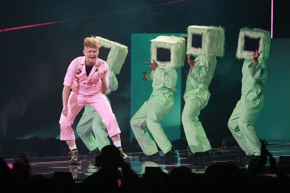 Sam Battle performing on Eurovision