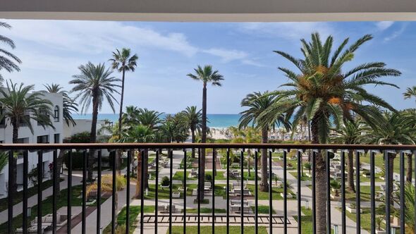 The view from the hotel room at the 5* Les Orangers Garden Villas and Bungalows in Hammamet