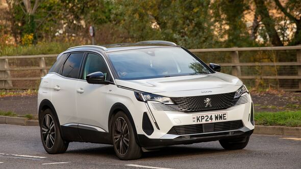 2024 white Peugeot 3008 diesel engine SUV
