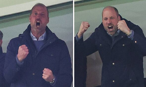Prince William celebrating