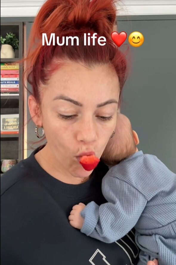 Dianne Buswell spitting out the strawberry