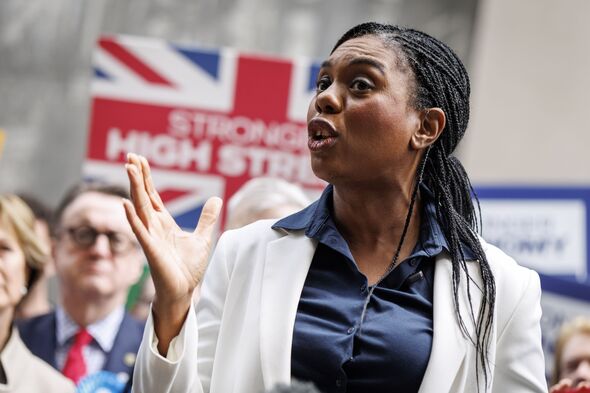 Tory leader Badenoch speaks outside Westminster City Hall after local elections, London, United King