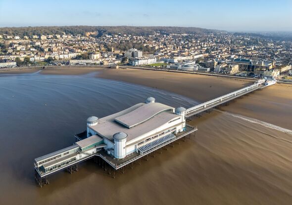 Aerial view of Weston-Super-Mare Pier