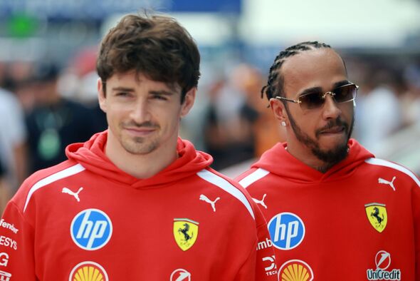 Charles Leclerc and Lewis Hamilton