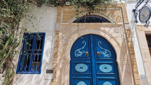 The beautifully crafted exterior of a house in Sidi Bou Said