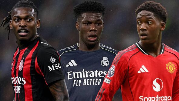 Aurelien Tchouameni, Kobbie Mainoo and Rafael Leao.