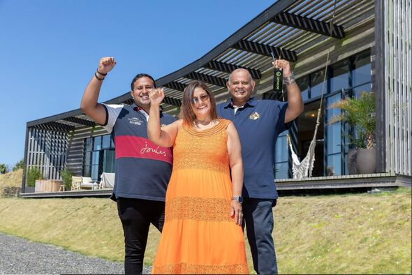 Uttam Parmar with wife Raki and son Aaron
