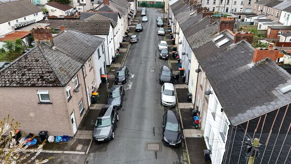 A newly painted disabled parking bay outside Graham Tufft’s home on East Usk Road in Newport