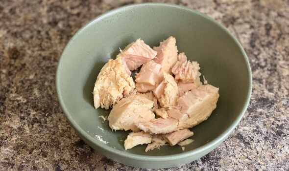 Albacore tuna in a bowl