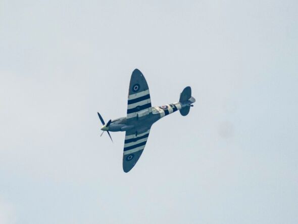Flt Lt Dunn was given a flypast in his honour