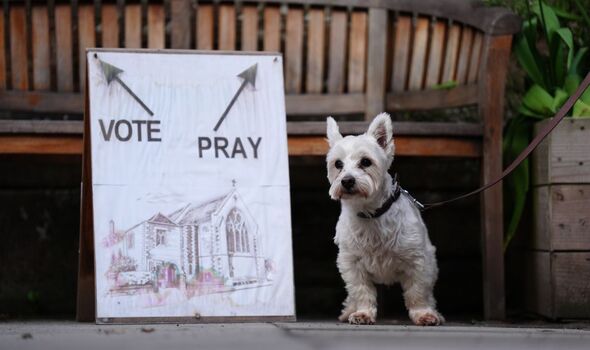 Rory at a polling station