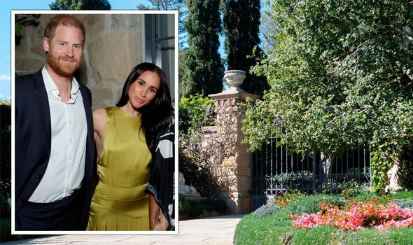 harry and meghan and their home's gate