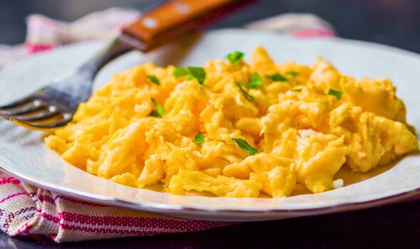 Picture of tender scrambled eggs