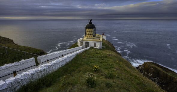 St. Abbs Head Lighthouse at sunset