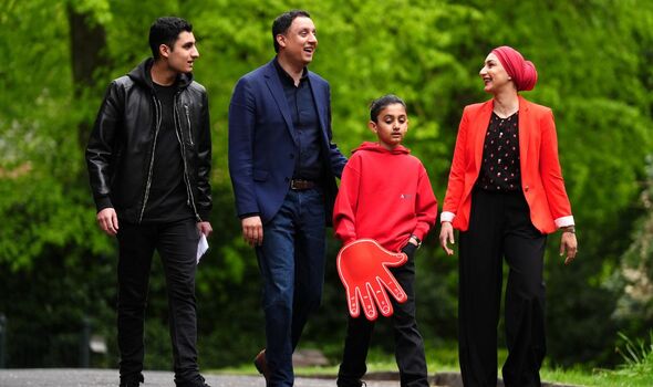 Scottish Labour leader Anas Sarwar with family