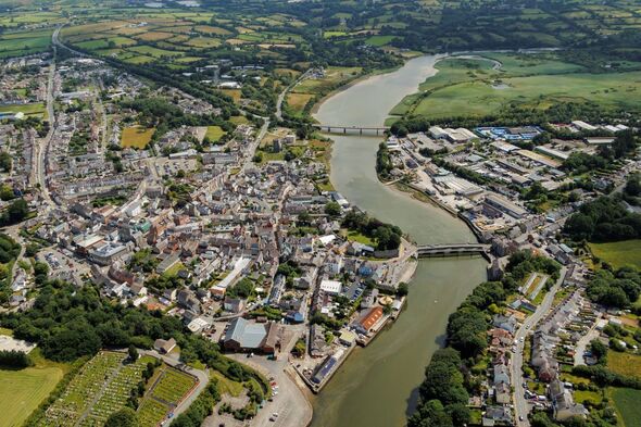 Aerial view of Cardigan
