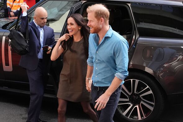 Meghan and Harry pictured in Australia last month