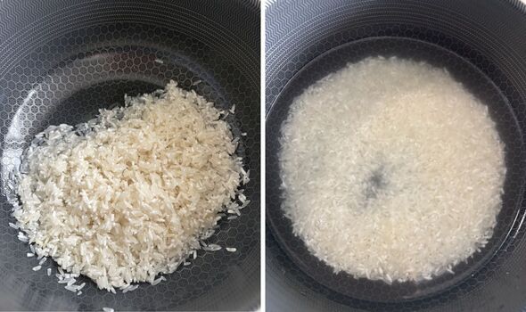 Washed rice
