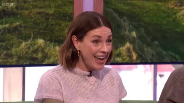 Appearing on The One Show before Two Weeks in August started, Jessica was asked about working with her husband