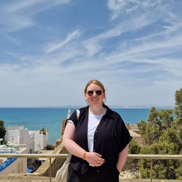 The sun-soaked coastline of Tunisia as captured with the author in the Fort of Old Medina, Hammamet