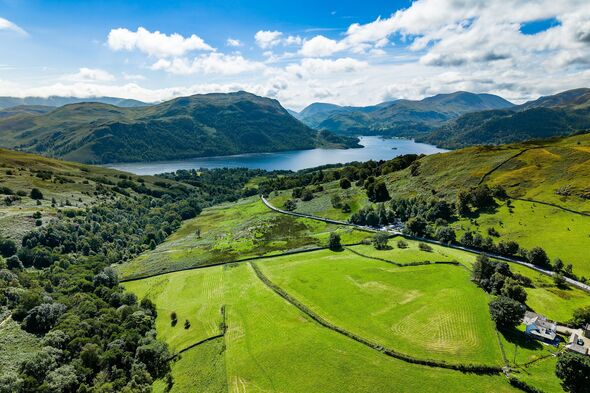 Idyllic Summer Landscape of Ullswater, England