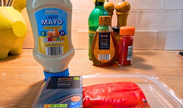 Picture of ingredients needed to make salmon