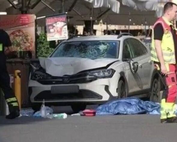 The car involved in the crash