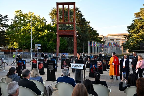 Inauguration Of The Lost Screen Memorial In Geneva's Place Des Nations