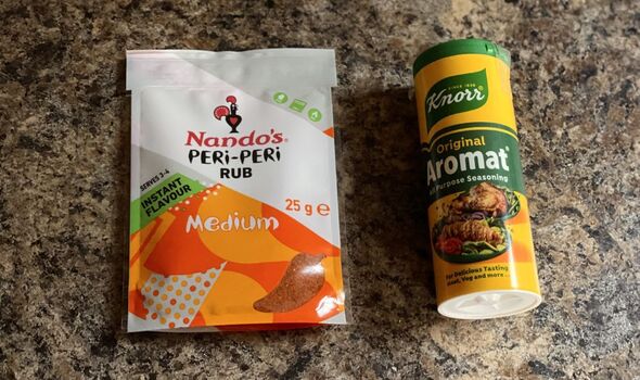 Nando's Peri Peri Rub and Aromat seasoning