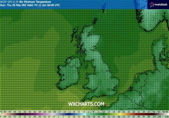 UK weather map