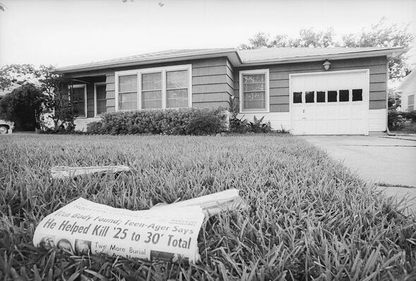 A newspaper headline tells the gruesome details of the murders of teenaged boys, committed by electrician Dean Corll,
