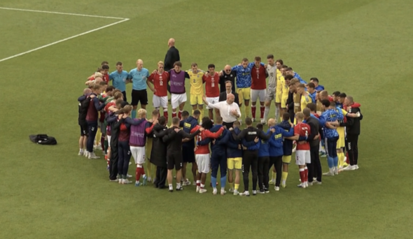 Denmark vs Ukraine abandoned