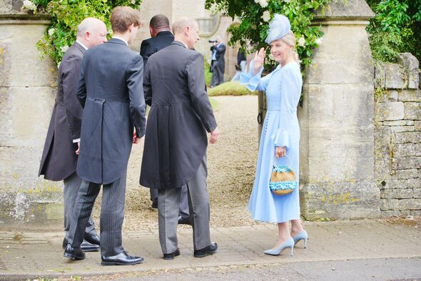 The Duke and Duchess of Edinburgh and the Earl of Wessex arriving for the wedding