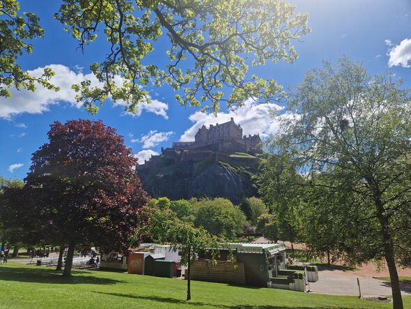 Princes Street Gardens in Edinburgh, Scotland